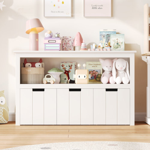 Wade Logan® Bayze Bookcase with Removable Drawers, White & Reviews | Wayfair