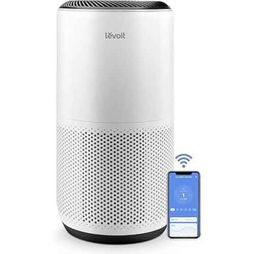 LEVOIT Air Purifiers for Home Large Room Up to 1733 Ft² With HEPA Sleep Mode, AHAM VERIFIDE, Auto Mode, Air Quality Monitor, Smart WiFi, 3-in-1 Filter For Pet Allergy, Smoke, Dust, Core 400S-P, White