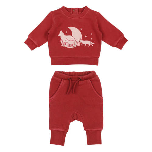 Cherry Fox | Organic Cozy Graphic Sweatshirt & Jogger Set – L'ovedbaby