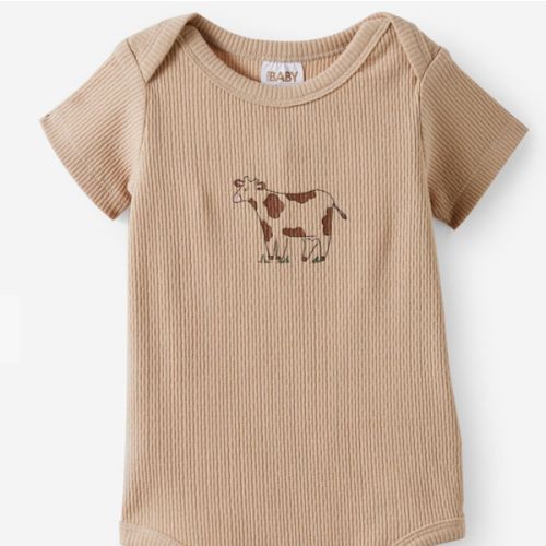 Organic Pointelle Short Sleeve Bubbysuit