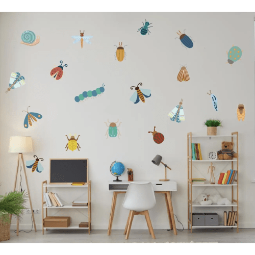 Bug Wall Stickers: Whimsical Insect Decals, Kids Nursery Decor