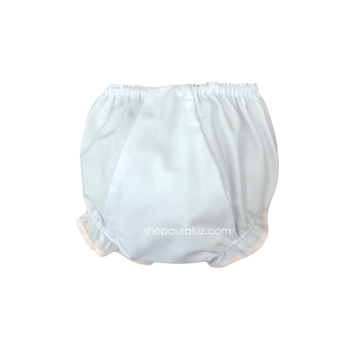 Auraluz Panty...White with pink binding trim – AURALUZ
