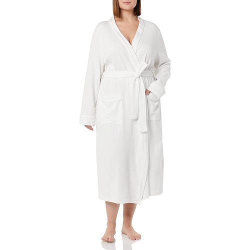 Amazon Essentials Women's Lightweight Waffle Full-Length Bath Robe (Available in Plus Size)