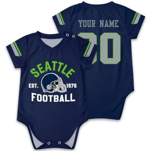 OAOANS Baby Clothes Custom Name Number Personalized Sports Baby Jersey Clothing Newborn Toddler Apparel 0-24 Months Gifts