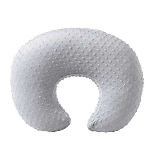 Nursing Pillow for Breastfeeding and Bottle Feeding More Support for Mom and Baby,Soft Newborn Nursing Baby Pillow， Machine Washable (Grey)