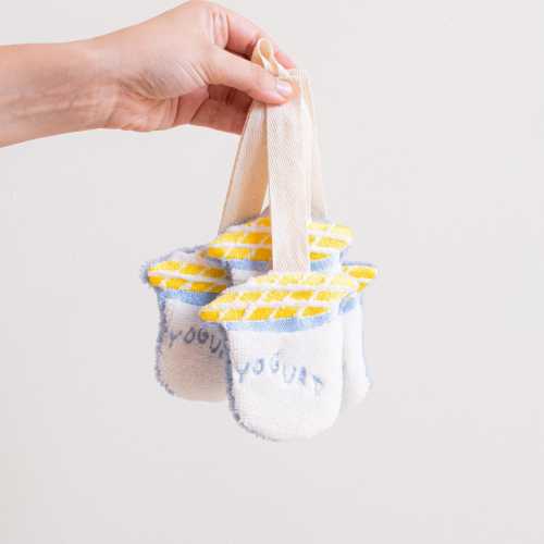 Yogurt Pacifier Holder: Plush Baby Lovey, Boho Newborn Gift