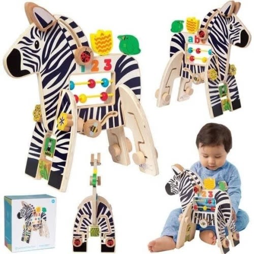 Manhattan Toy Safari Zebra‎ Activity Toy wooden