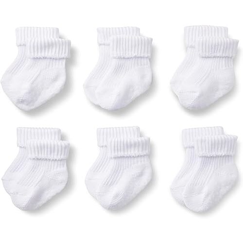 Amazon Essentials x Sofia Grainge Unisex Toddlers and Babies' Knitted Turn Cuff Socks, 6 Pairs
