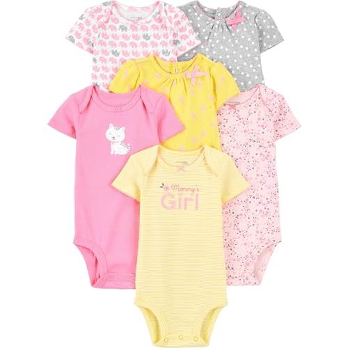 Simple Joys by Carter's Baby Girls 6 Pack Short Sleeve Bodysuit