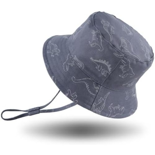 JANGANNSA Dinosaur Baby Boys Sun Hat Cotton Toddler Girls Bucket Hats Summer Sun Protect Cap for Kids