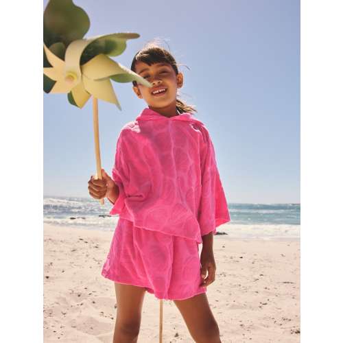 Pink Shell Towelling Hoodie And Shorts Set (12mths-16yrs)