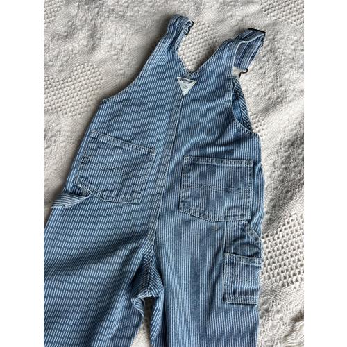 vintage children’s Oshkosh railroad striped overalls - 24 months