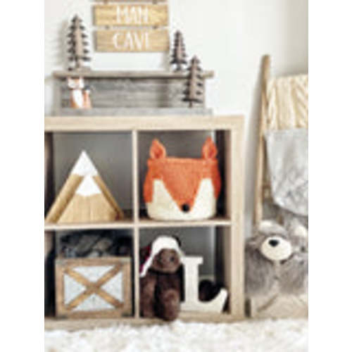 Fox Basket Nursery Decor | Handmade Crochet Fox Animal Basket – Claraloo