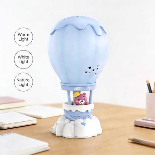Hot Air Balloon Animal Table Lamp| Children's Bedroom Night Light | Birthday Gift，USB Rechargeable