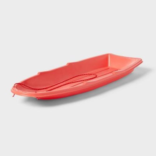 48" Plastic Sled with Rope Coral - Sun Squad™: Polyethylene, 200 lb Capacity