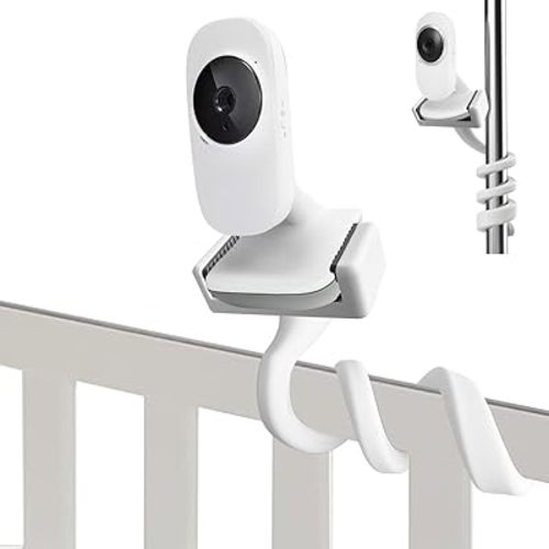 Universal Baby Monitor Mount Holder for Vtech VM3252 VM819, Hello Baby HB30 HB35, and Most 5.3 to 8.1cm Wide Baby Monitors Camera Shelf for Crib Cot Shelves - Without Tools or Wall Damage