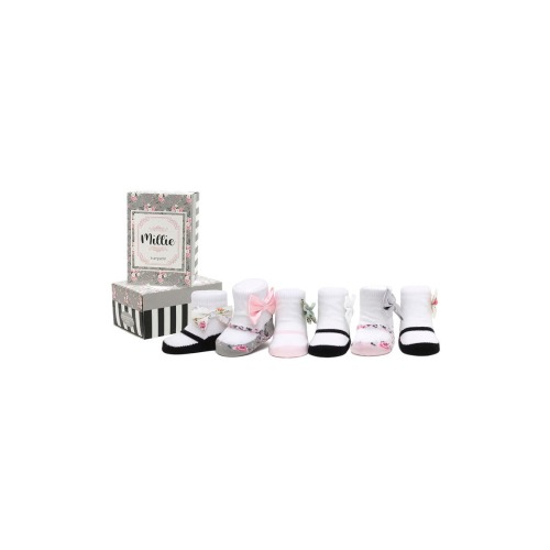 Mille Assorted 6-Pack Socks, 0-12M