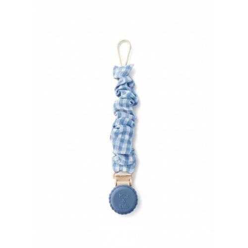 Muslin Cotton - Metal-Free Pacifier Clips, Lightweight and Secure Pacifier Holder for Babies (Ocean Bleu) - Mila & Lulu