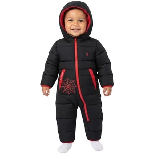 Spyder Baby Snow Suit - Fleece Lined Zip Snow Pram, Baby Snowsuit for Infants for Winter for Boys and Girls, Sizes 0-24M