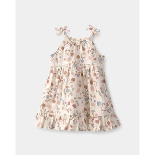 Baby Girl Floral Sleeveless Dress - Cream | Carter's