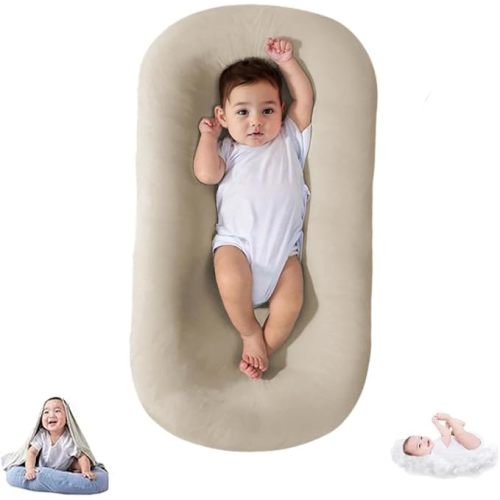 Baby Lounger Cover for Infants Loungers 0-24 Months, 100% Cotton Soft and Breathable Lounger Slipcover（Only Lounger Cover, Without The Lounger） (001, OneSize)