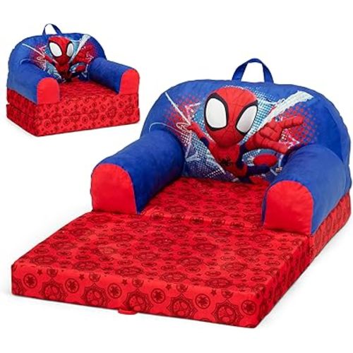 Delta Children - Spidey and His Amazing Friends Cozee Buddy Flip-Out Kids Chair, Red
