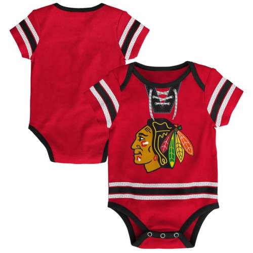 Newborn Chicago Blackhawks Outerstuff Red Hockey Bodysuit