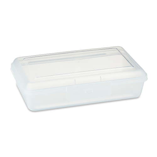 Pen+Gear Lightweight Plastic Pencil Box with Snap-on Lid, Clear, 1-Pack