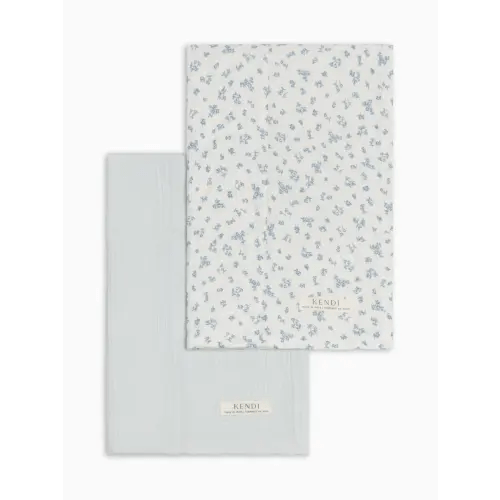 2-Pack Muslin Burp Cloths - Floral + Powder
