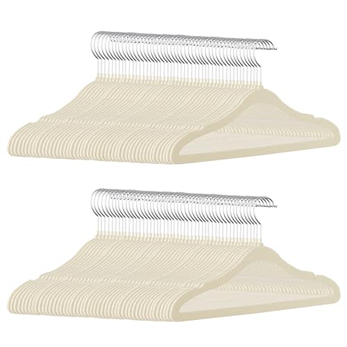 GoodtoU Baby Hangers Velvet 100 Pack - Baby Felt Hangers Non Slip Toddler Hanger Childrens Hanger for Kid