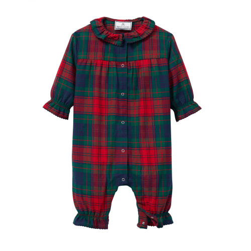 Baby's Brushed Twill Madeline Romper in St. James Tartan