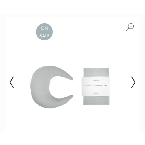 Feeding Pillow + Organic Cover Set | Stone