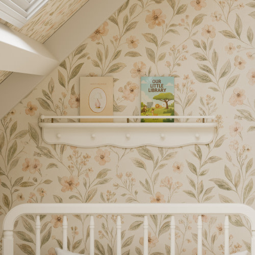 Namesake Liberty 31" Wall Shelf with Hooks - Warm White