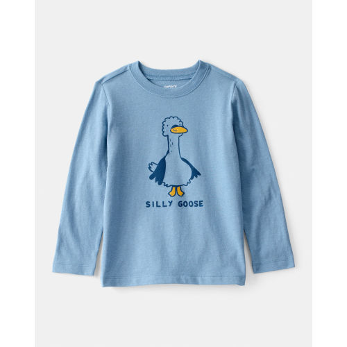 Toddler Silly Goose Long-Sleeve Graphic Tee - Blue - Carter's | Carter's