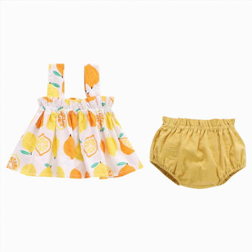 TOWED22 Toddler Girl Clothes Baby Girl Summer Outfits Ruffle Sleeveless Shirts Tops Shorts Set for Girl Clothing(Blazer,9-12 M)