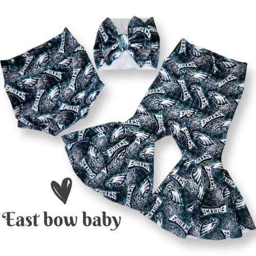 Philadelphia Eagles clothing set, Eagles bummie, Eagles baby girl clothes Eagles toddler girl clothing, Eagles diaper cover, Eagles fan