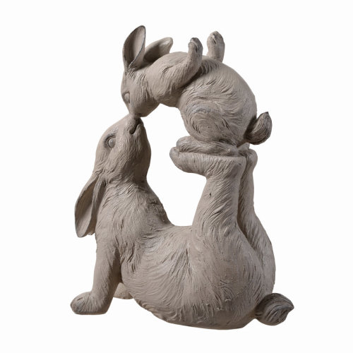 Hi-Line Gift Ltd. Mom & Baby Rabbits Garden Statue Bunny Yard Decor | Wayfair