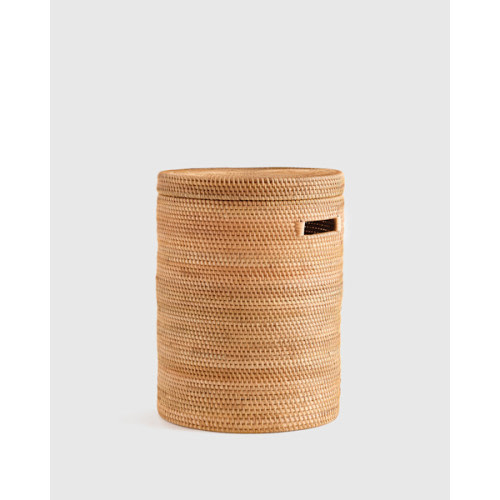 Handwoven Rattan Hamper in Natural