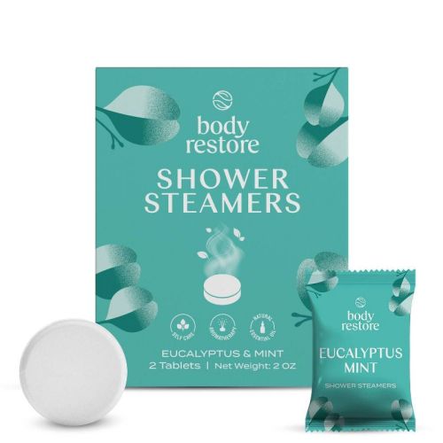Body Restore Shower Steamers with 100% Natural Essential Oil - Eucalyptus - 2oz/2ct