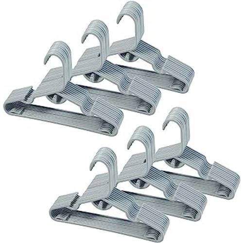 60pcs Grey Baby Nursery Closet Hangers,Non-Slip Laundry Infant Pant Hanger for Newborn Clothes,Stackable Hangers,Save Space Ultra-Thin Child Coat Hanger for Girl Boy Toddler Kids