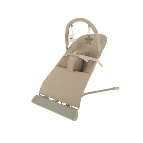 Bouncer with Toy Bar, Vibrates and Plays Music - Beige