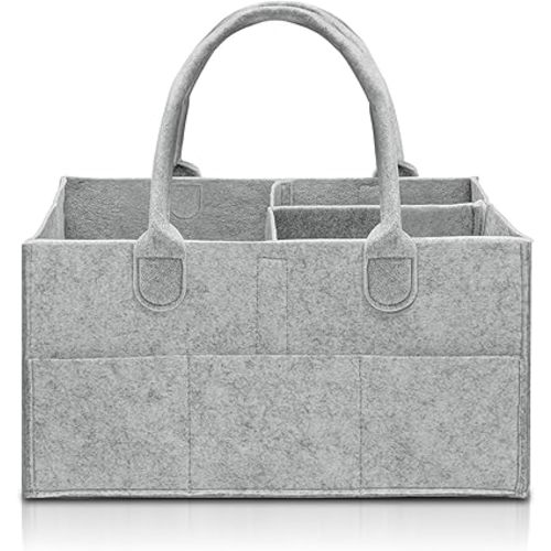 Baby box, diaper storage box, felt diaper storage box, baby products with handles (large)