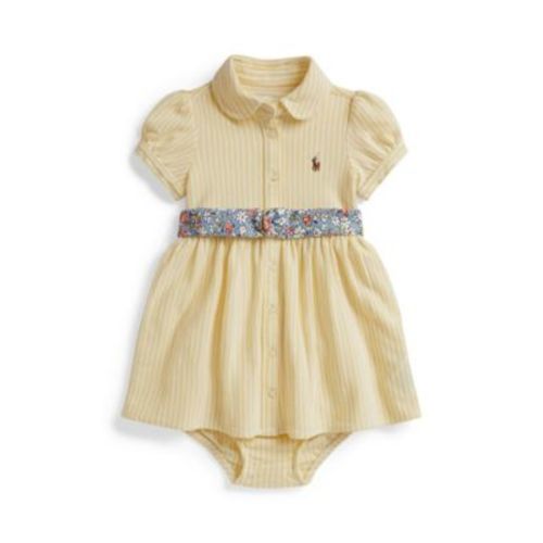 Baby Girls' Polo Club Collar Dress and Bloomers, 2-Piece Set