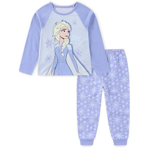 Disney Lilo and Stitch Frozen Minnie Mouse Princess Girls Long Sleeve Shirt and Pants Set for Infant to Big Kids