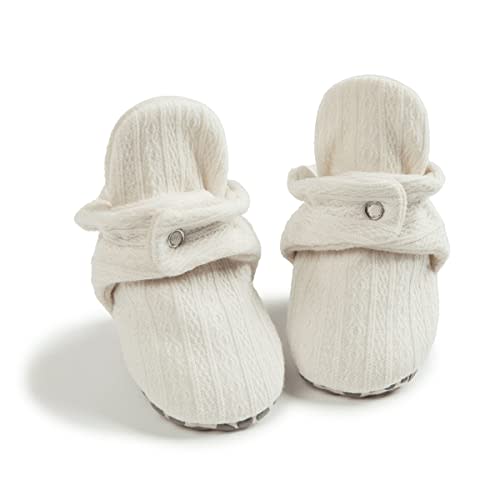 Infant Baby Boys Girls Cozy Fleece Booties Stay on Slippers Non Slip Soft Gripper Sock Shoes Toddler First Walker Newborn Crib Birthday Shower Gift