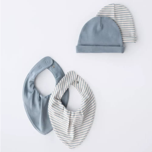 TWO-PACK OF HATS AND TWO-PACK OF BIBS - Mustard | ZARA United States