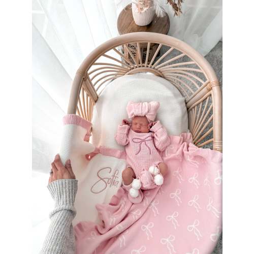 Little Bow Newborn Romper - Fairy Floss – Avalia Kids