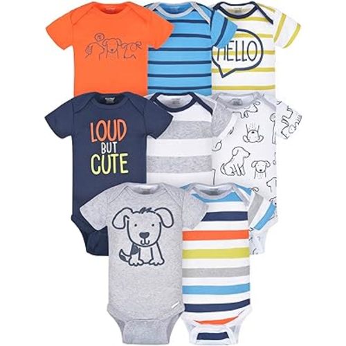Onesies Brand baby-boys 8-pack Short Sleeve Mix & Match Bodysuits