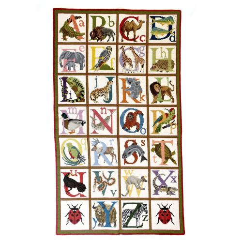Animal Alphabet Rug Needlepoint Kit | Elizabeth Bradley Design
