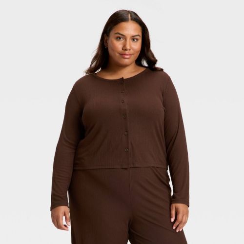 Women's Variegated Ribbed Pajama Cardigan - Auden™